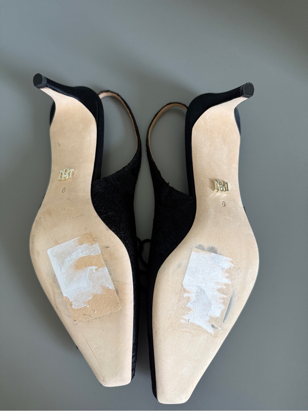 Badgley Mischka Black Slingback Heels 
– Size 6 – Never Worn - Picture 5 of 7